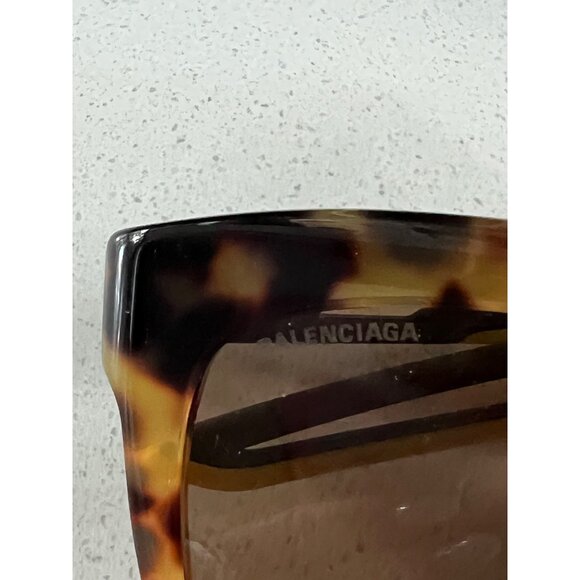 BALENCIAGA Core 54MM tortoiseshell brown Square Sunglasses - Picture 9 of 9